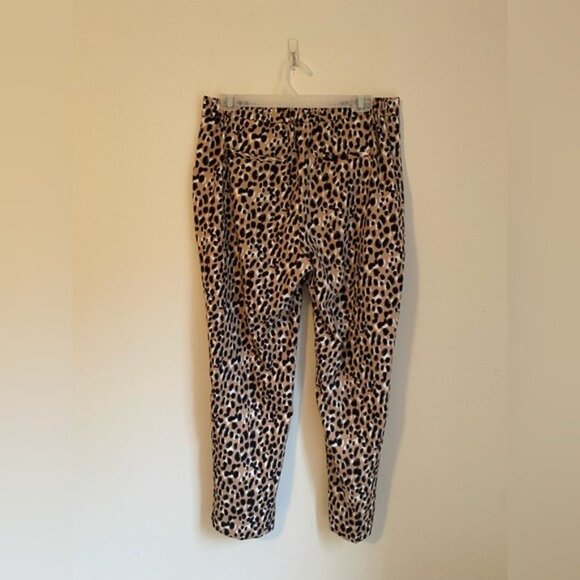 Banana Republic Hayden Pant Animal Print Size 10 Slim Fit Professional Trousers - Picture 2 of 8